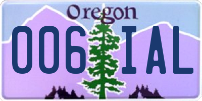 OR license plate 006IAL