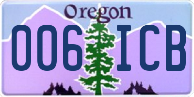 OR license plate 006ICB