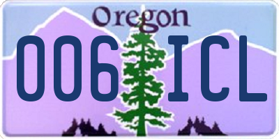OR license plate 006ICL