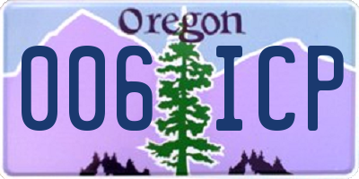 OR license plate 006ICP