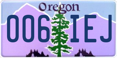 OR license plate 006IEJ