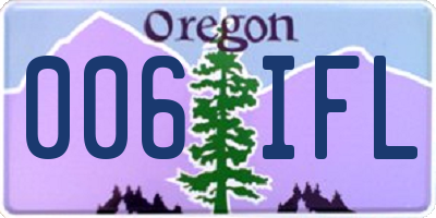 OR license plate 006IFL