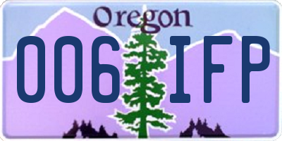 OR license plate 006IFP
