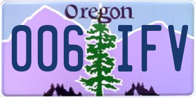 OR license plate 006IFV