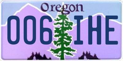 OR license plate 006IHE