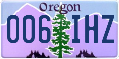 OR license plate 006IHZ