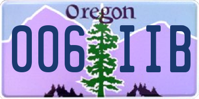 OR license plate 006IIB