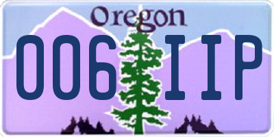 OR license plate 006IIP