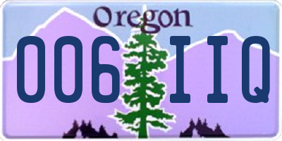 OR license plate 006IIQ