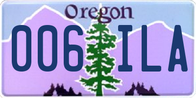 OR license plate 006ILA