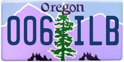OR license plate 006ILB