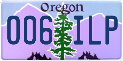 OR license plate 006ILP