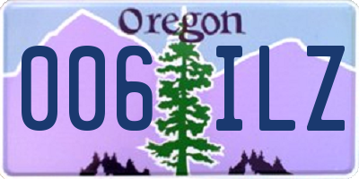 OR license plate 006ILZ