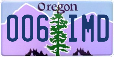 OR license plate 006IMD