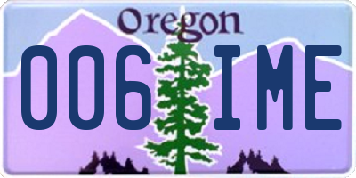 OR license plate 006IME