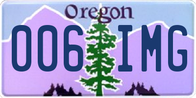 OR license plate 006IMG