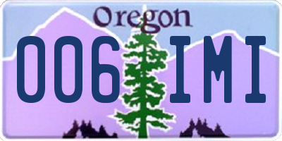 OR license plate 006IMI