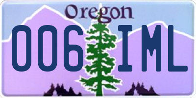 OR license plate 006IML