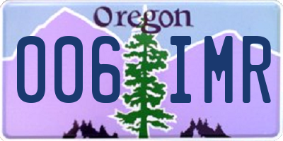 OR license plate 006IMR