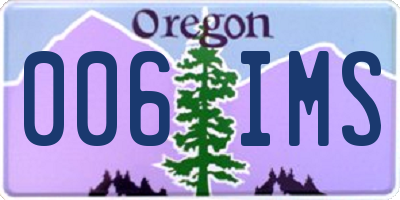 OR license plate 006IMS