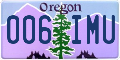 OR license plate 006IMU