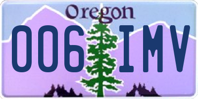 OR license plate 006IMV