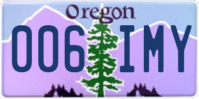 OR license plate 006IMY