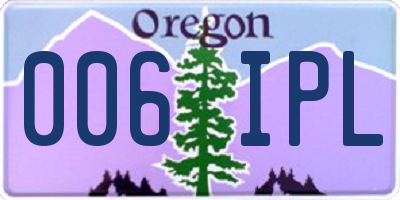 OR license plate 006IPL