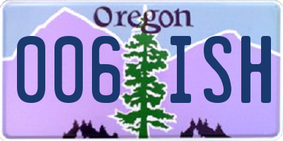 OR license plate 006ISH