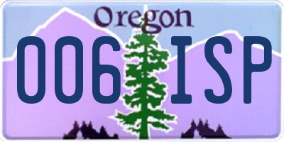OR license plate 006ISP
