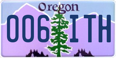 OR license plate 006ITH