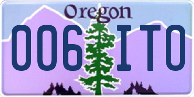 OR license plate 006ITO