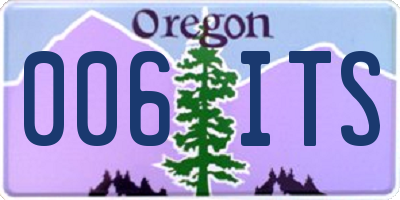 OR license plate 006ITS
