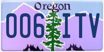 OR license plate 006ITV