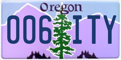 OR license plate 006ITY