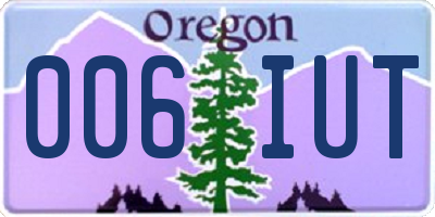 OR license plate 006IUT