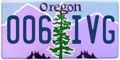 OR license plate 006IVG