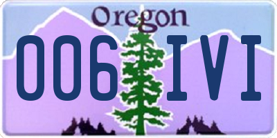 OR license plate 006IVI