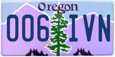 OR license plate 006IVN
