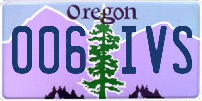OR license plate 006IVS
