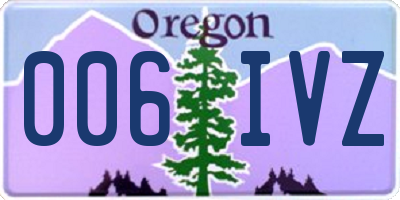 OR license plate 006IVZ