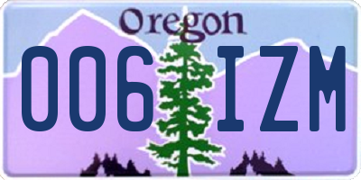 OR license plate 006IZM