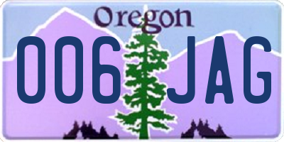 OR license plate 006JAG