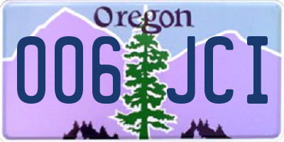 OR license plate 006JCI