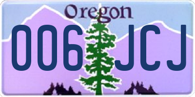 OR license plate 006JCJ