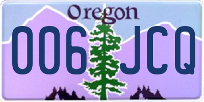 OR license plate 006JCQ