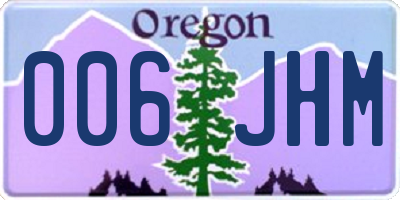 OR license plate 006JHM