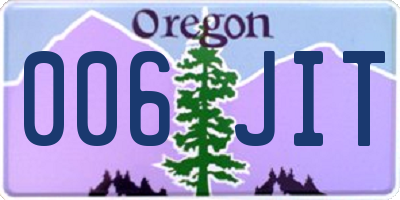 OR license plate 006JIT