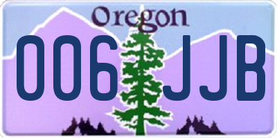 OR license plate 006JJB