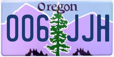 OR license plate 006JJH